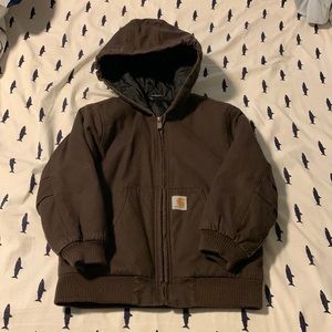 COPY - Carhartt Boys Quilted Jacket Coat Dark Brown Size Small Gently Used
